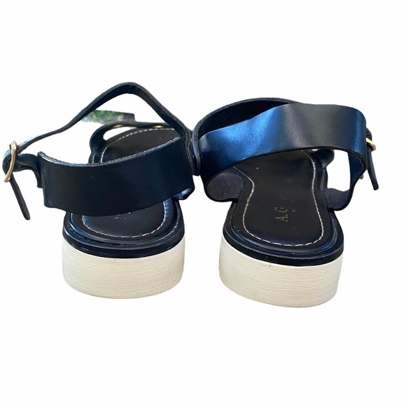 A. Gianetti Black sandal. Gold Grommet detail - Picture 7 of 9